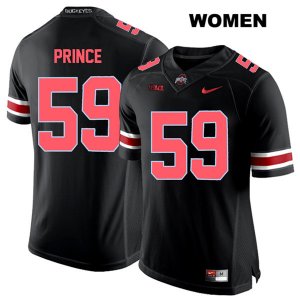 Women's NCAA Ohio State Buckeyes Isaiah Prince #59 College Stitched Authentic Nike Red Number Black Football Jersey RZ20A76MM